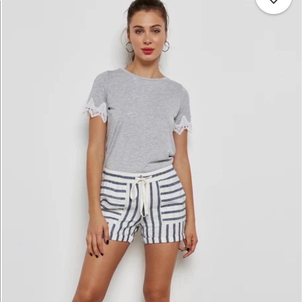 Dorothy Perkins Striped Drawstring Shorts Size 6